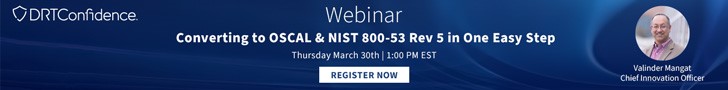 DRT Confidence | Converting to OSCAL & NIST 800-53 | Register
